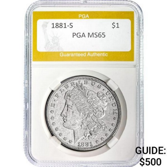 1881-S $1 PGA MS65