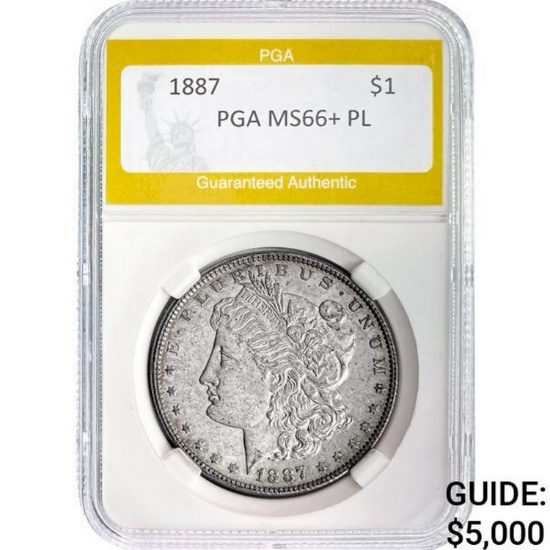 1887 $1 PGA MS66+ PL