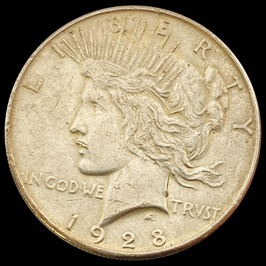 1928-S Silver Peace Dollar NEARLY UNCIRCULATED