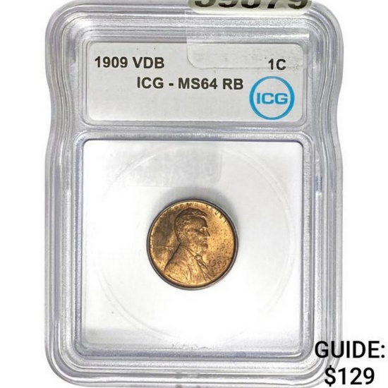 1909 VDB 1C ICG MS64 RB