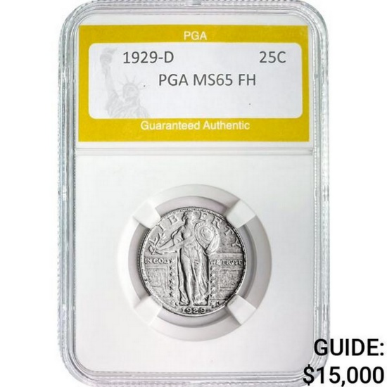 1929-D 25C PGA MS65 FH