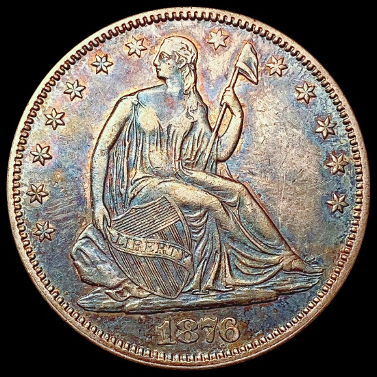 1876 Seated Liberty Half Dollar CLOSELY UNCIRCULATED