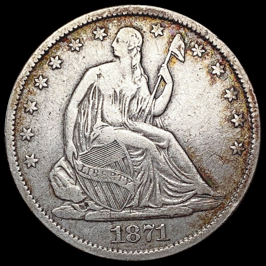 1871-S Seated Liberty Half Dollar NEARLY UNCIRCULATED