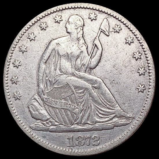 1872 Seated Liberty Half Dollar CLOSELY UNCIRCULATED
