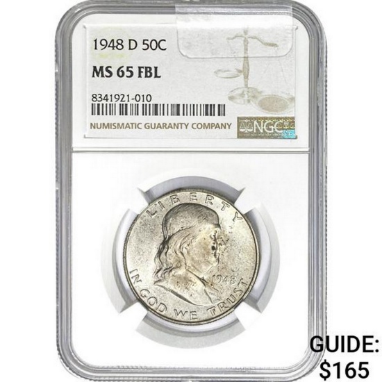 1948-D 50C NGC MS65 FBL
