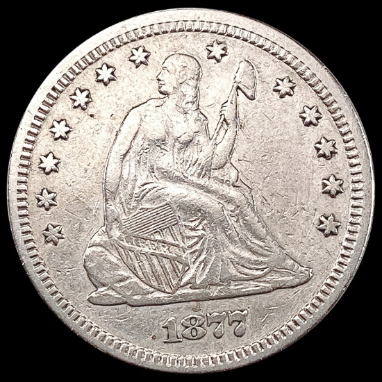 1877 Seated Liberty Quarter NEARLY UNCIRCULATED