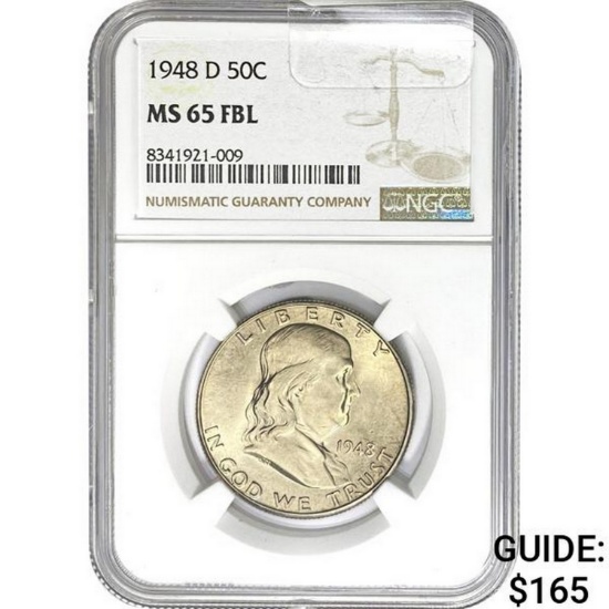1948-D 50C NGC MS65 FBL