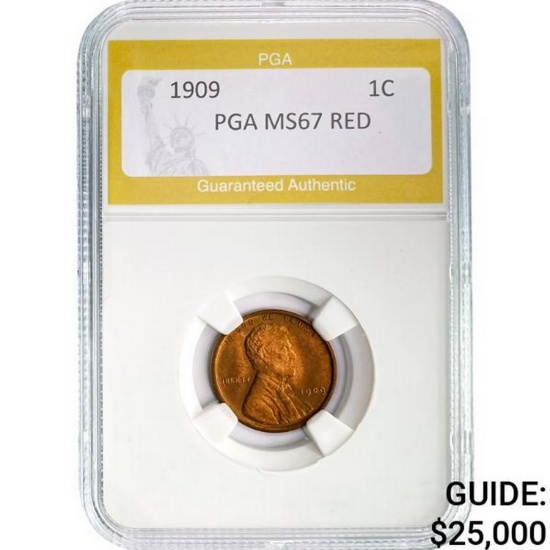 1909 1C PGA MS67 RED