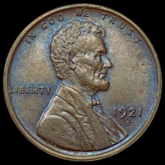1921-S Wheat Cent CHOICE BU