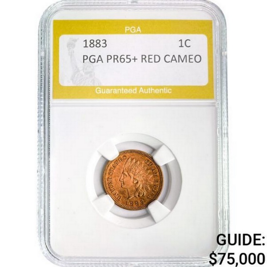 1883 1C PGA PR65+ Red Cameo