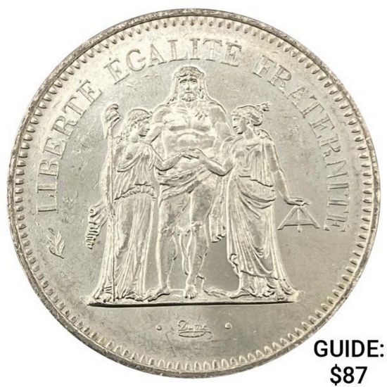 1977 France .8681oz Silver 50 Francs UNCIRCULATED
