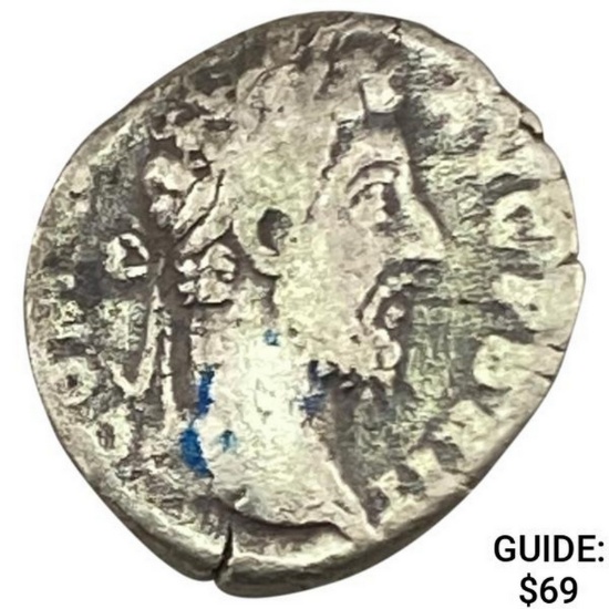 Roman Commodus 177-192 AD Silver Denarius NEARLY UNCIRCULATED