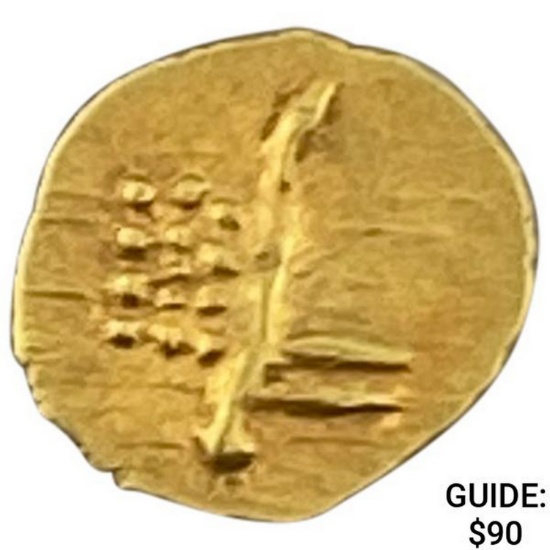 1663-1724 India .012oz Gold Fanam UNCIRCULATED