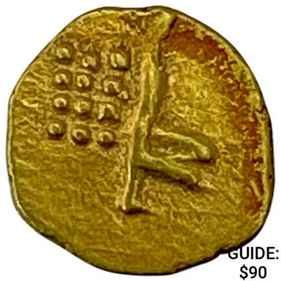 1663-1724 India .012oz Gold Fanam UNCIRCULATED