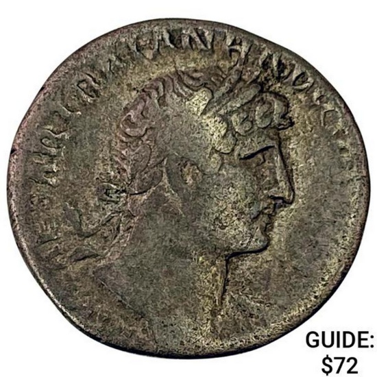 Roman Hadrian 117-138 AD Silver Denarius NEARLY UNCIRCULATED
