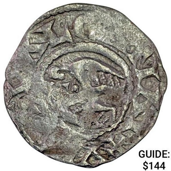 1100-1225 Crusades France Silver Denier NEARLY UNCIRCULATED