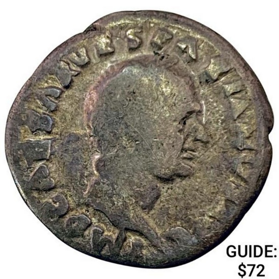 Roman Vespasian 69-79 AD Silver Denarius NEARLY UNCIRCULATED