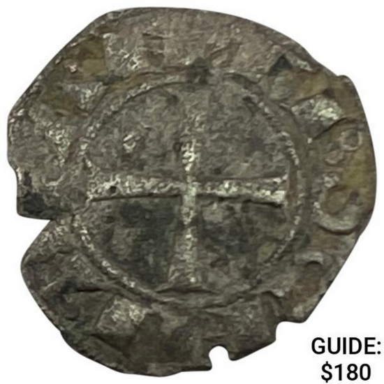 1163-1201 Crusader Antioch Silver Denier NEARLY UNCIRCULATED