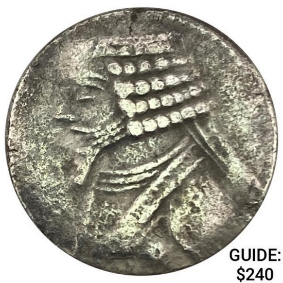 247 BC-224 AD Parthian Silver Tetradrachm NEARLY UNCIRCULATED