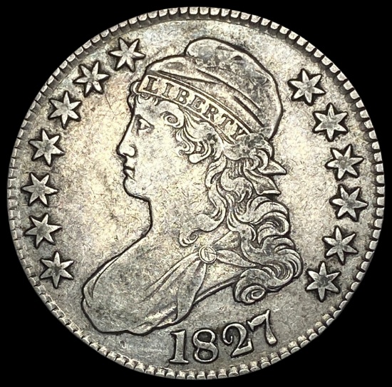 1827 Capped Bust Half Dollar NEARLY UNCIRCULATED