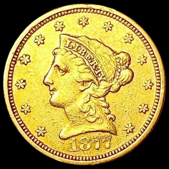 1877-S $2.50 Gold Quarter Eagle CLOSELY UNCIRCULATED