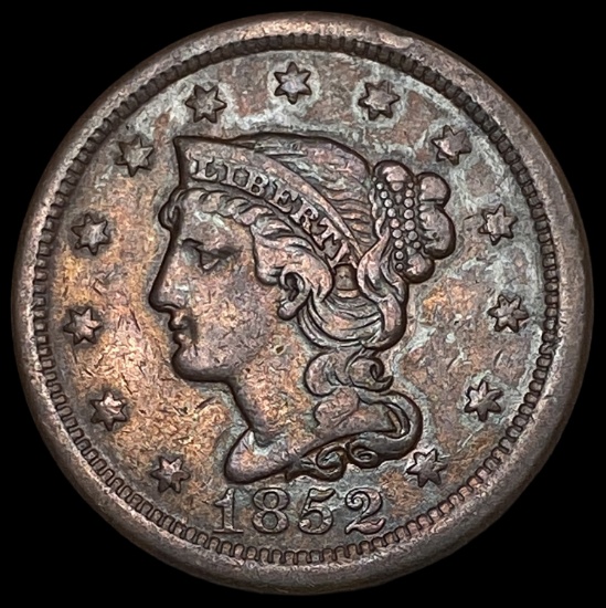 1852 Braided Hair Large Cent NEARLY UNCIRCULATED