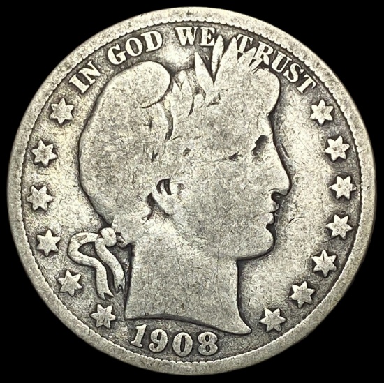 1908-D Barber Half Dollar NICELY CIRCULATED