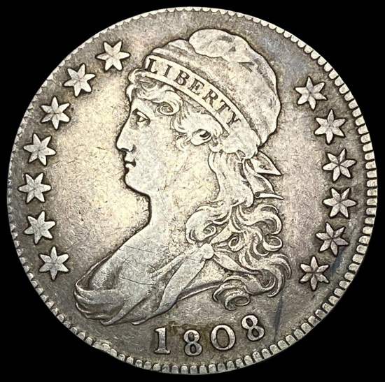 1808 Capped Bust Half Dollar LIGHTLY CIRCULATED