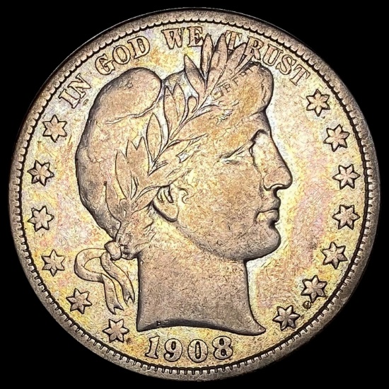 1908-D Silver Barber Half Dollar CLOSELY UNCIRCULATED