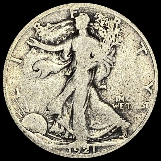 1921-S Silver Walking Liberty Half Dollar NICELY CIRCULATED