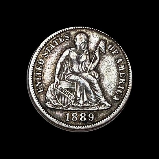 1889-S Silver Seated Liberty Dime LIGHTLY CIRCULATED