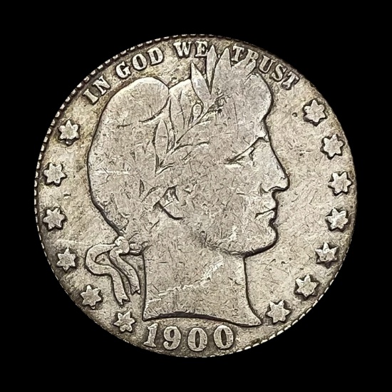 1900-O Silver Barber Quarter NICELY CIRCULATED