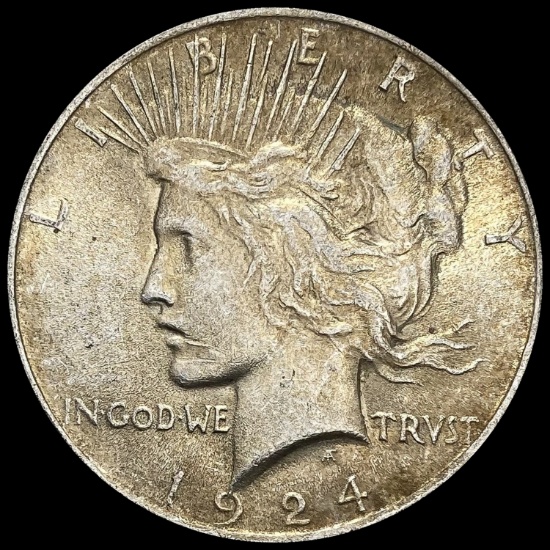 1924 Silver Peace Dollar CHOICE AU