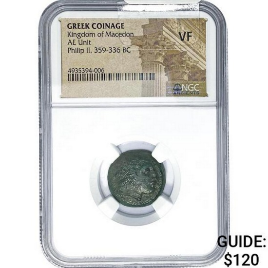 Greek Macedon Philip II, 359-336 BC Bronze Unit
