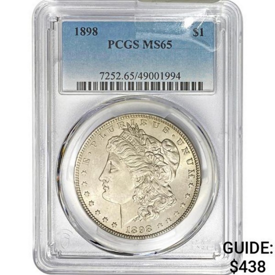 1898 Morgan Silver Dollar PCGS MS65