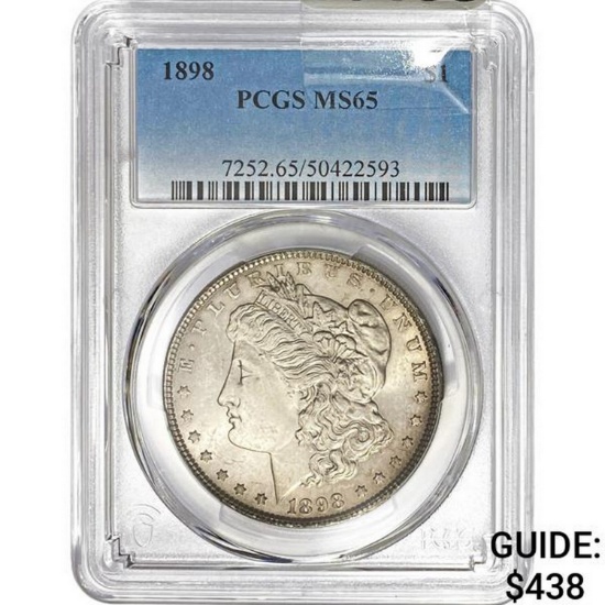 1898 Morgan Silver Dollar PCGS MS65
