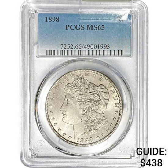 1898 Morgan Silver Dollar PCGS MS65