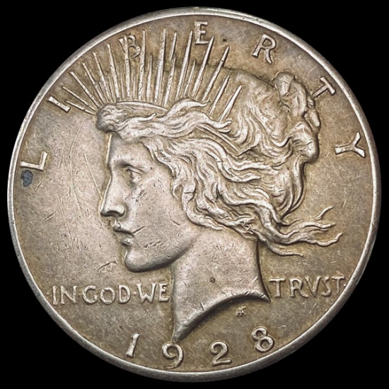 1928 Silver Peace Dollar NEARLY UNCIRCULATED