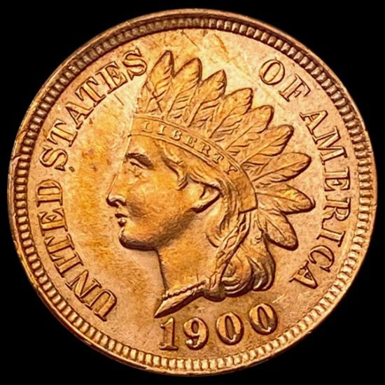 1900 RED Indian Head Cent UNCIRCULATED