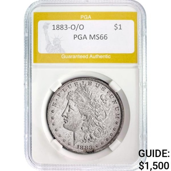 1883-O/O Morgan Silver Dollar PGA MS66