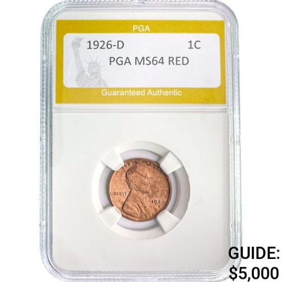 1926-D Lincoln Cent PGA MS64 RED