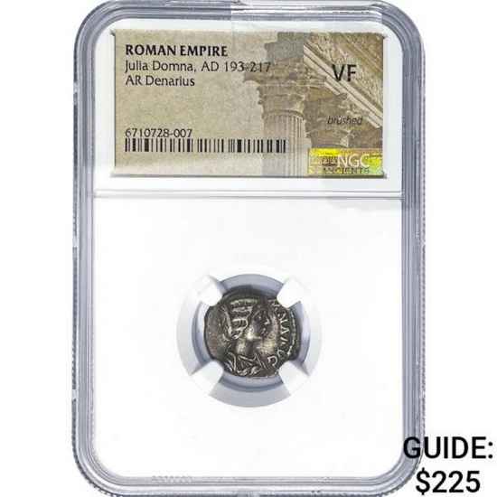 Roman Julia Domna, AD 193-217 Silver Denarius NGC