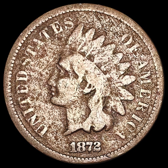 1872 Indian Head Cent NICELY CIRCULATED