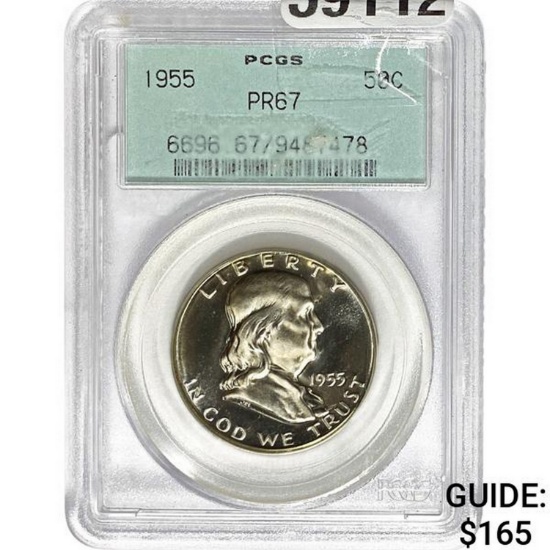 1955 Franklin Half Dollar PCGS PR67