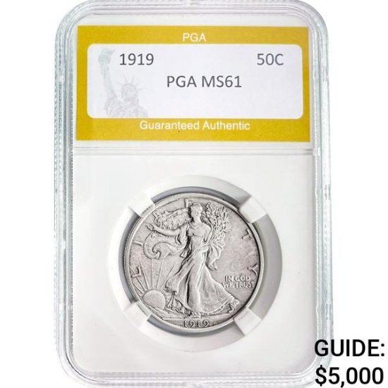 1919 Walking Liberty Half Dollar PGA MS6