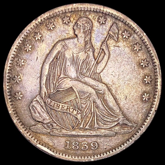 1839 Seated Liberty Half Dollar CLOSELY UNCIRCULATED