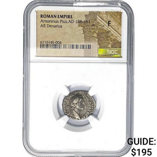 Roman Antoninus Pius, AD 138-161 Silver Denarius