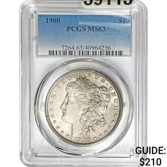 1900 Morgan Silver Dollar PCGS MS63