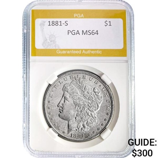 1881-S Morgan Dollar PGA MS64