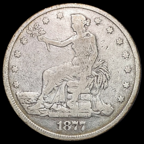 1877 Silver Trade Dollar NICELY CIRCULATED